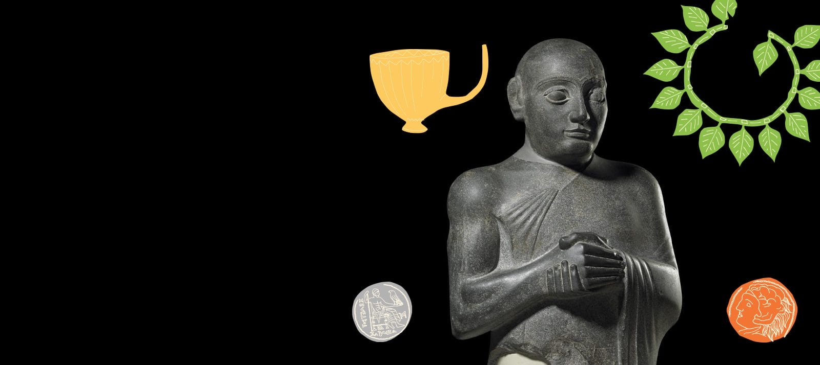 A statue of a god from Ancient Iraq