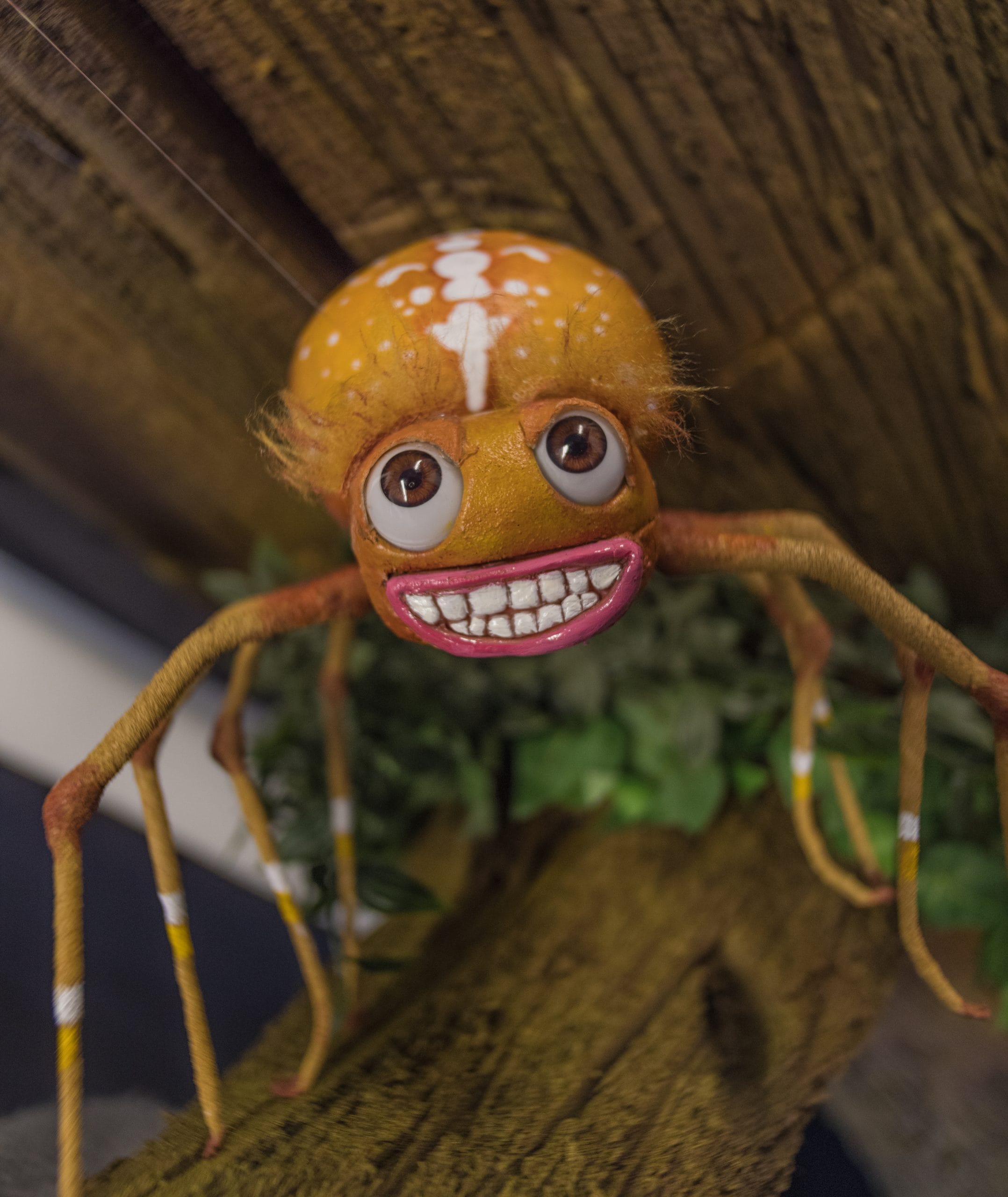 A puppet orange spider