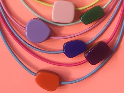 A brightly coloured necklace
