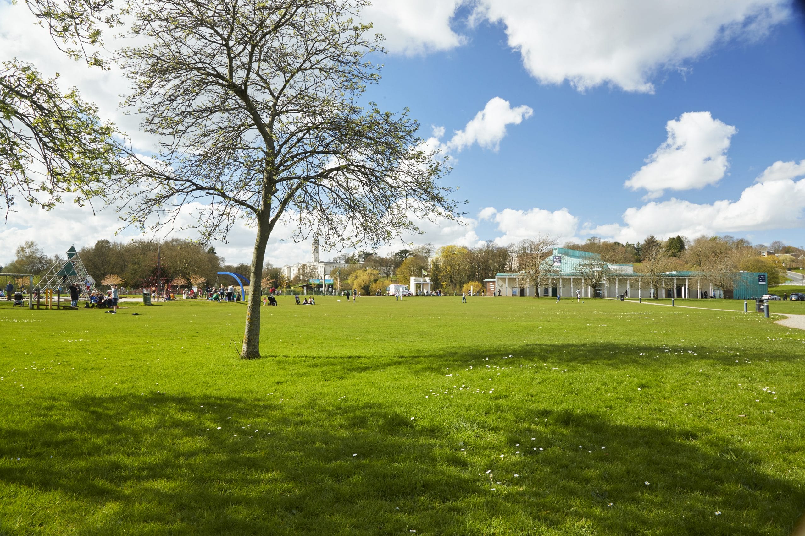 Grasslands and park outside of Lakeside Arts