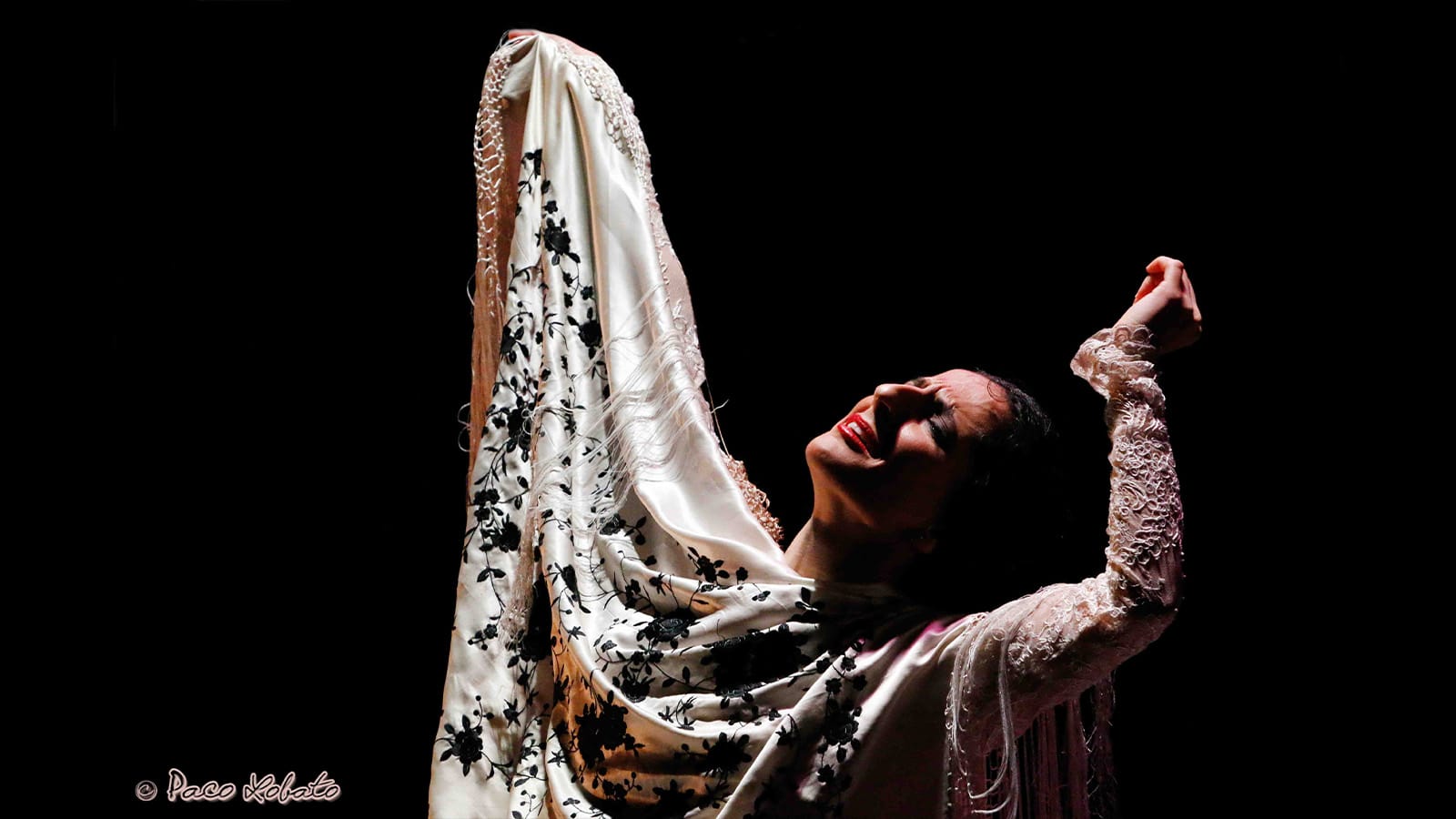 A woman flamenco dancing