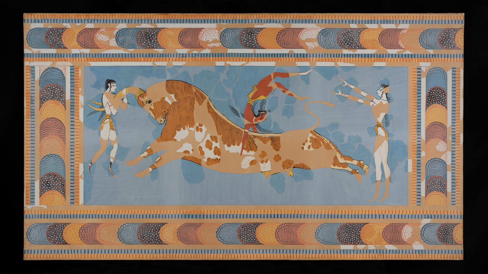 A mosaic depicting a mythical Greek scene