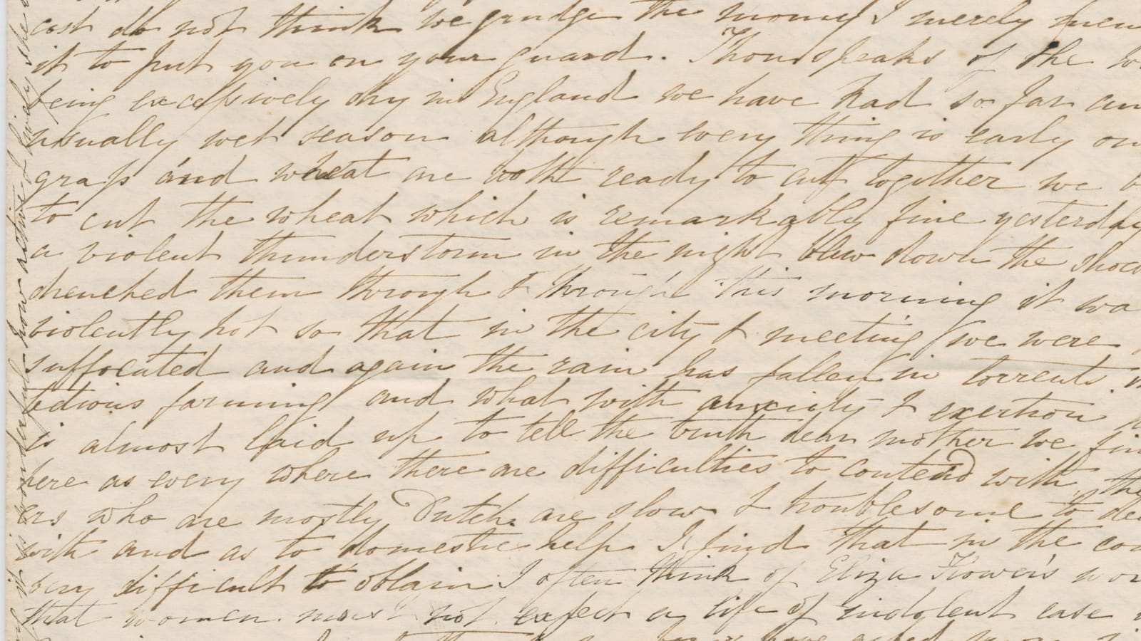Handwriting on an old letter
