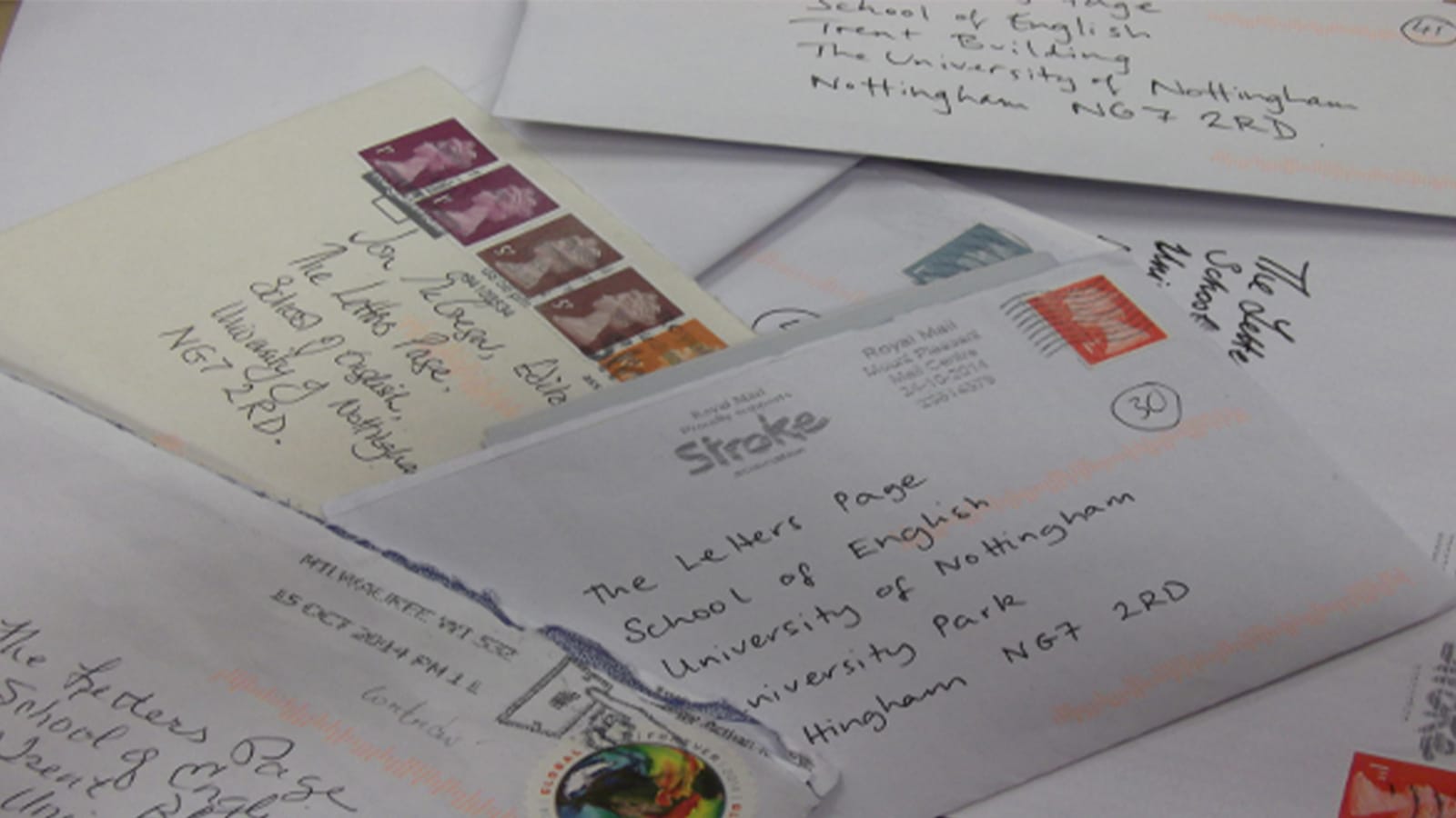 Paper letters addressed to the Letters Page