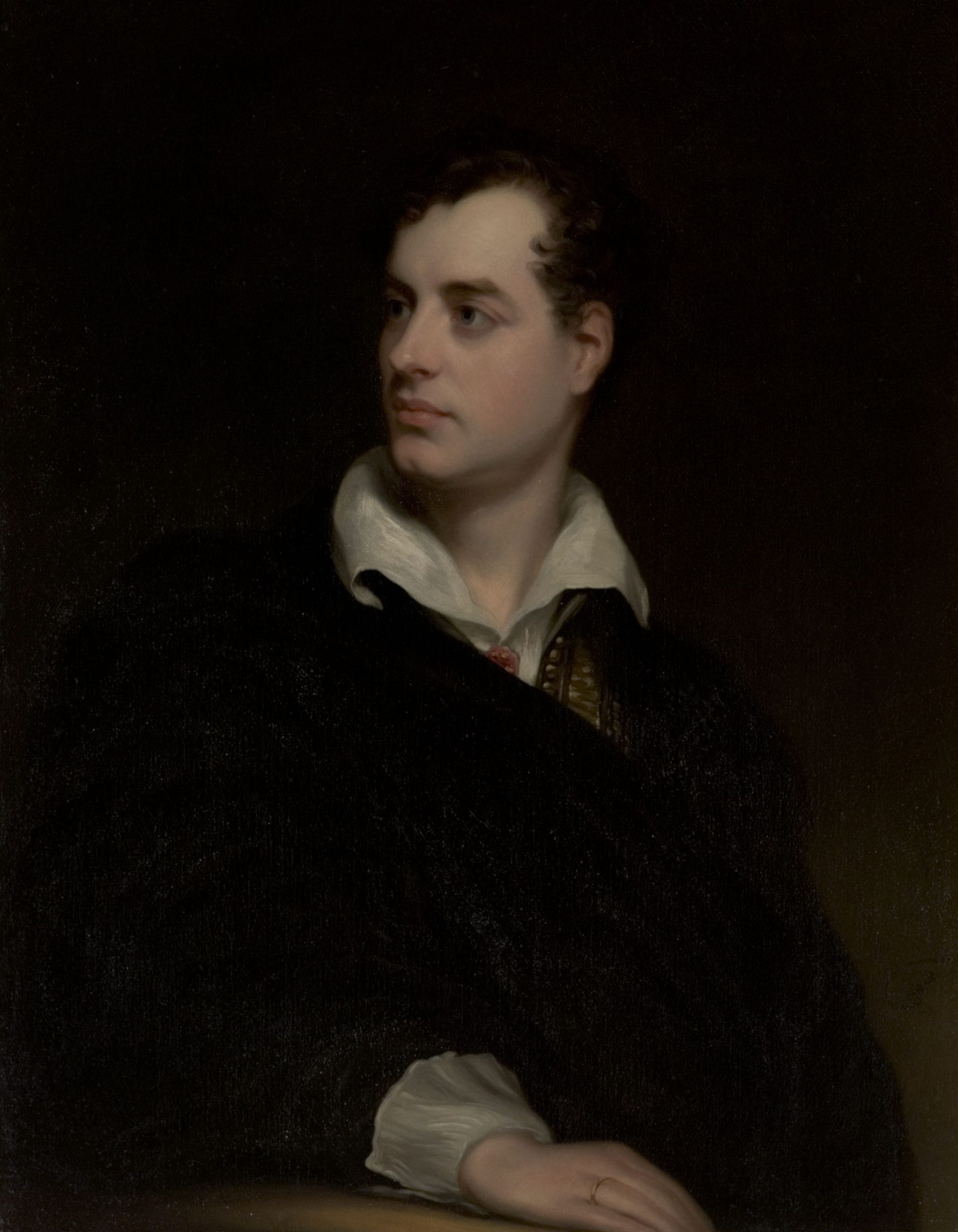 Lord Byron - a dark painting of an esteemed gentleman