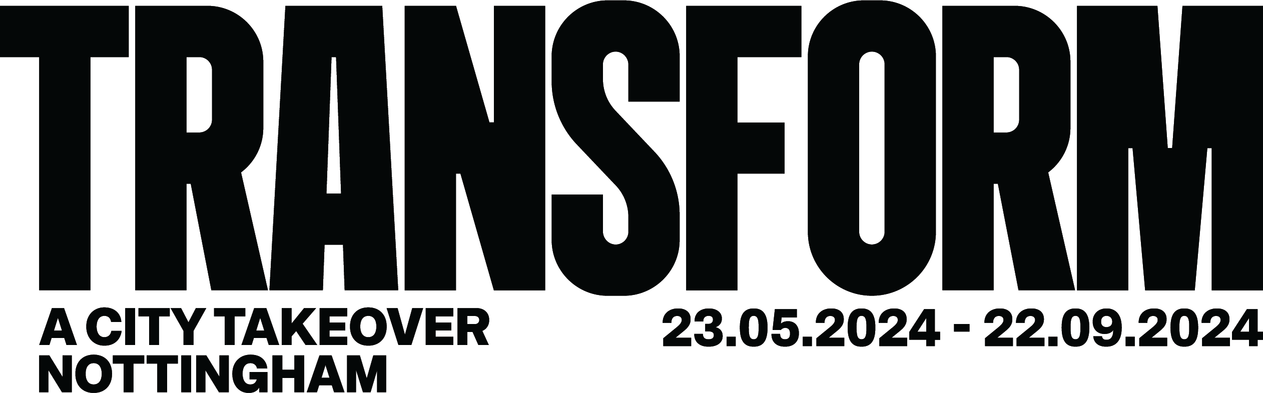 Transform logo with the stapline A City Takeover Nottingham