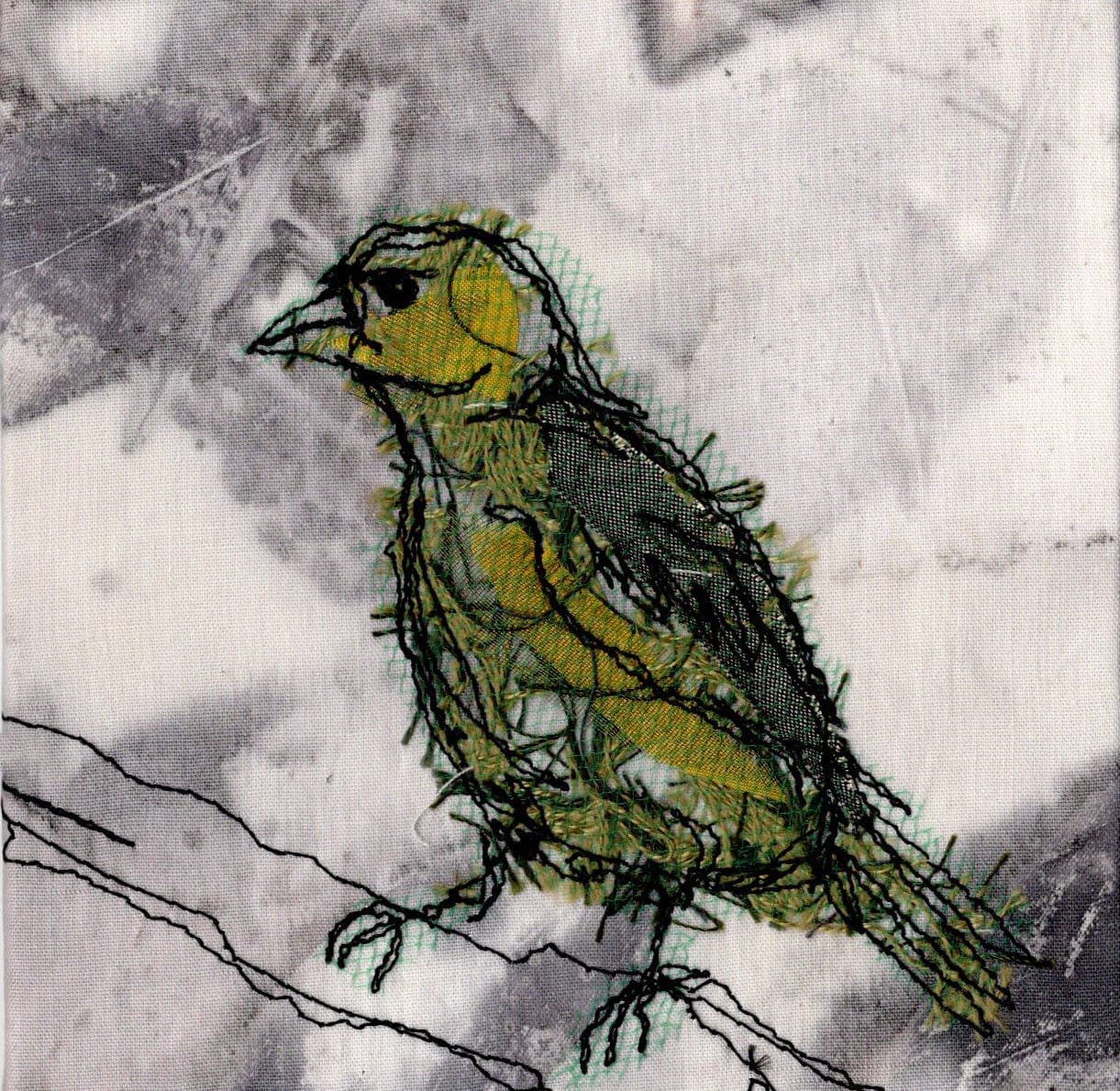 an illustrated yellow bird