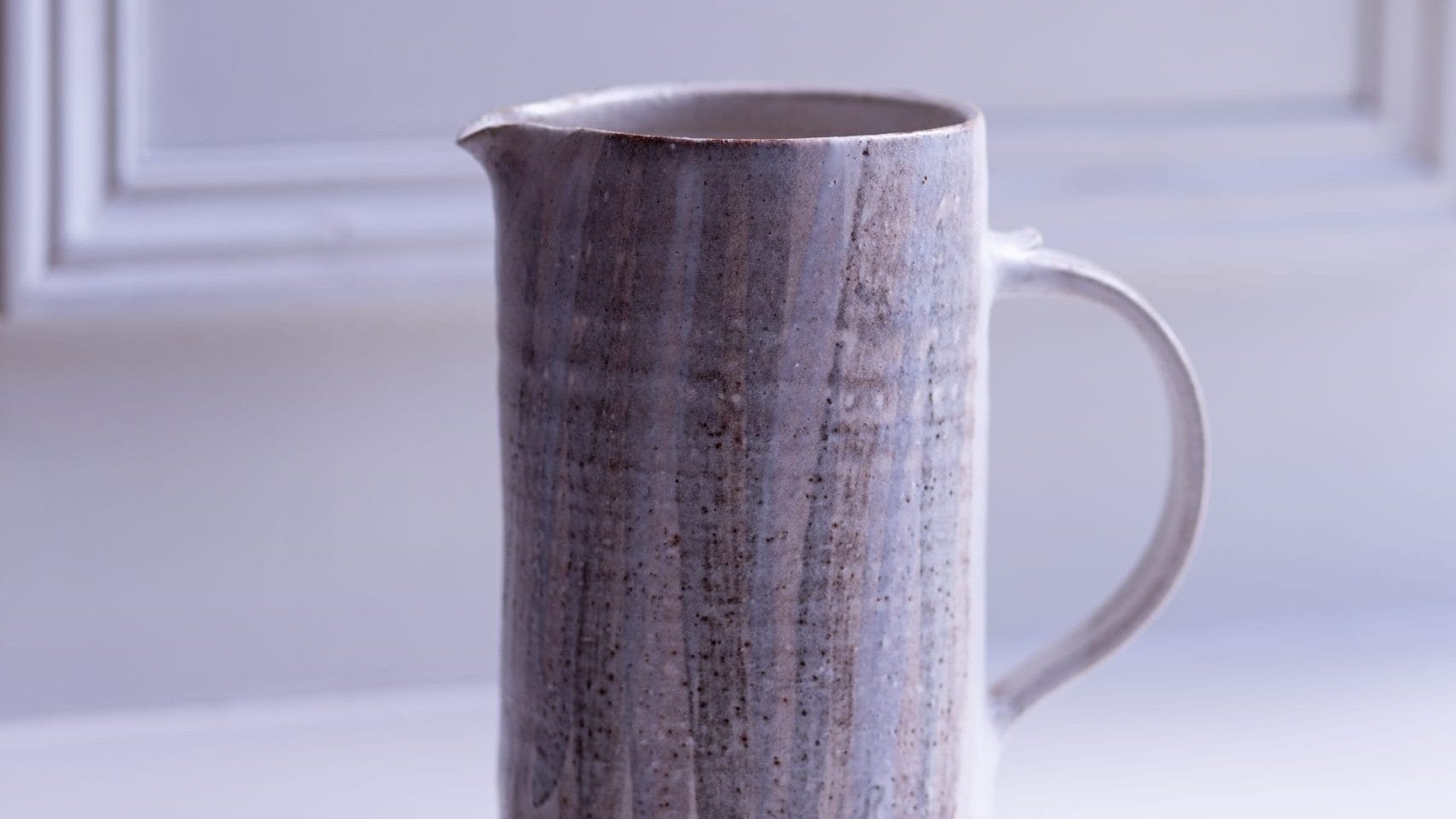 a ceramic jug on a countertop