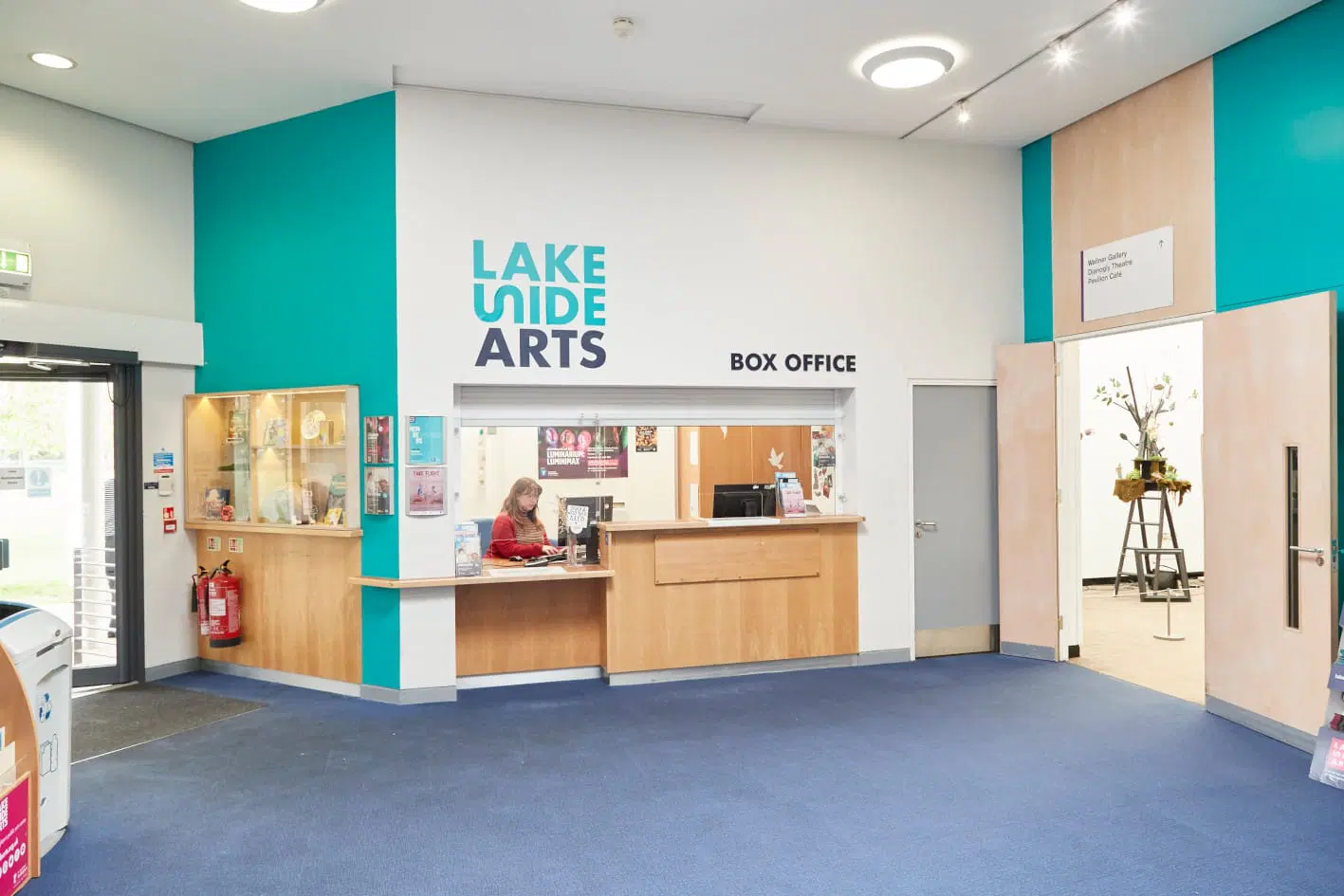 A member of Lakeside's team sat behind the counter at Box Office