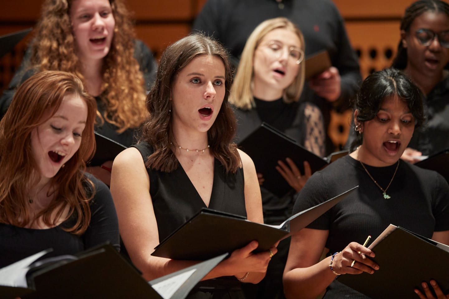 Students performing in the University Chamber Choir