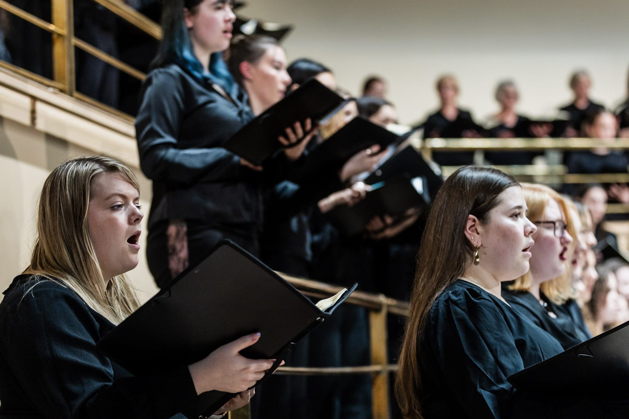 Choir singers performing at Theatre Royal Concert Hall Nottingham