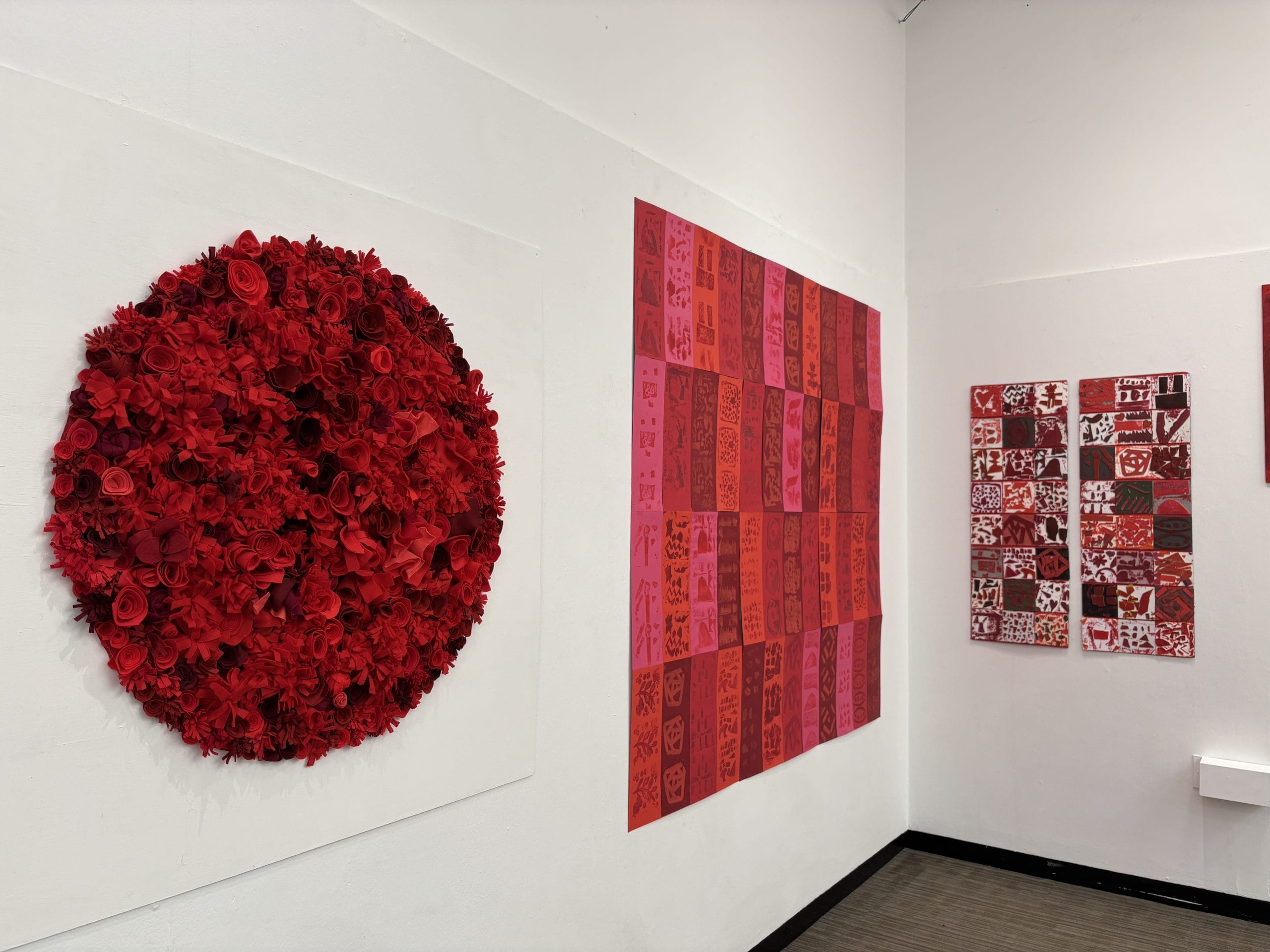 Red exhibition - artwork created by school children