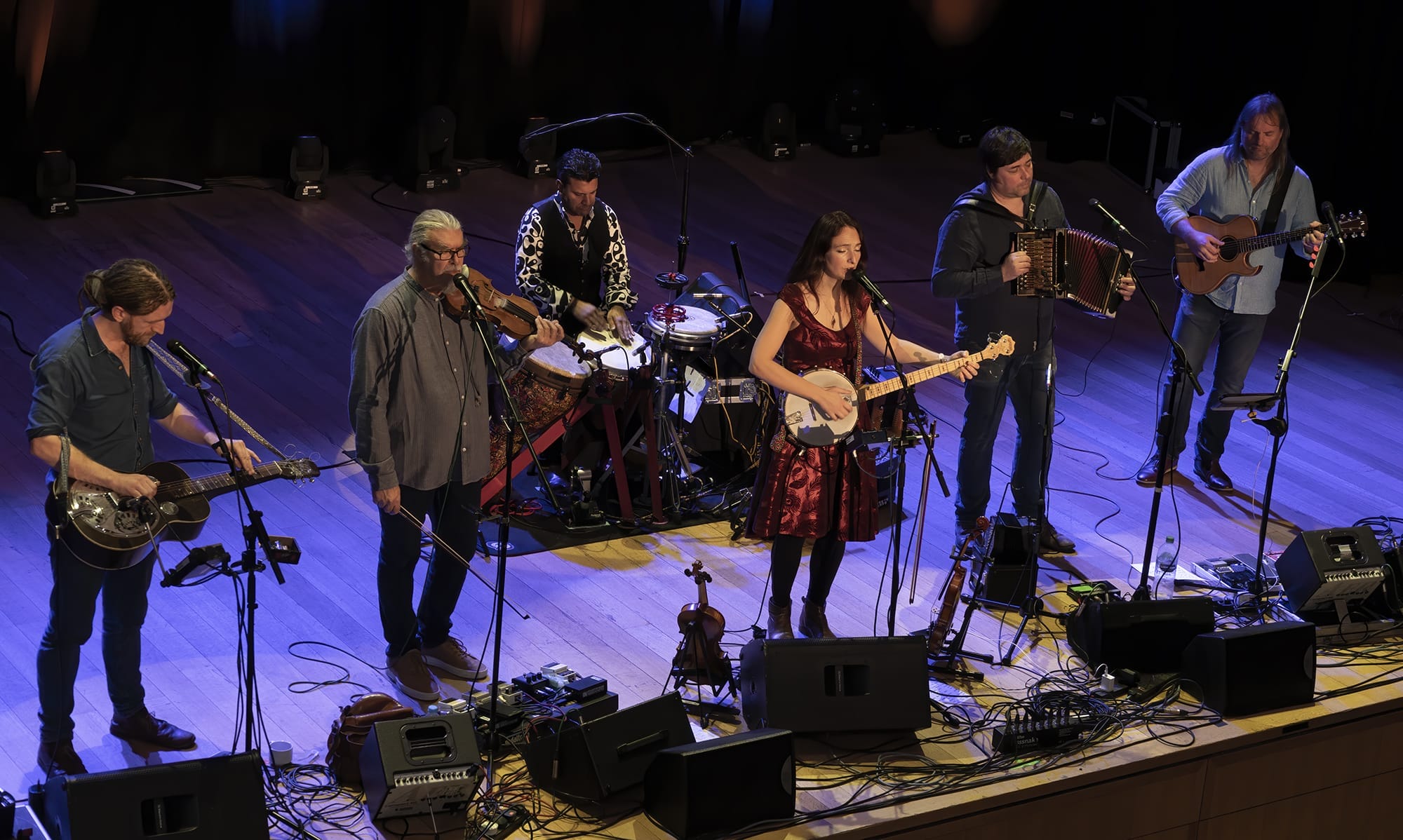 The Gigspanner Big Band perform on stage.
