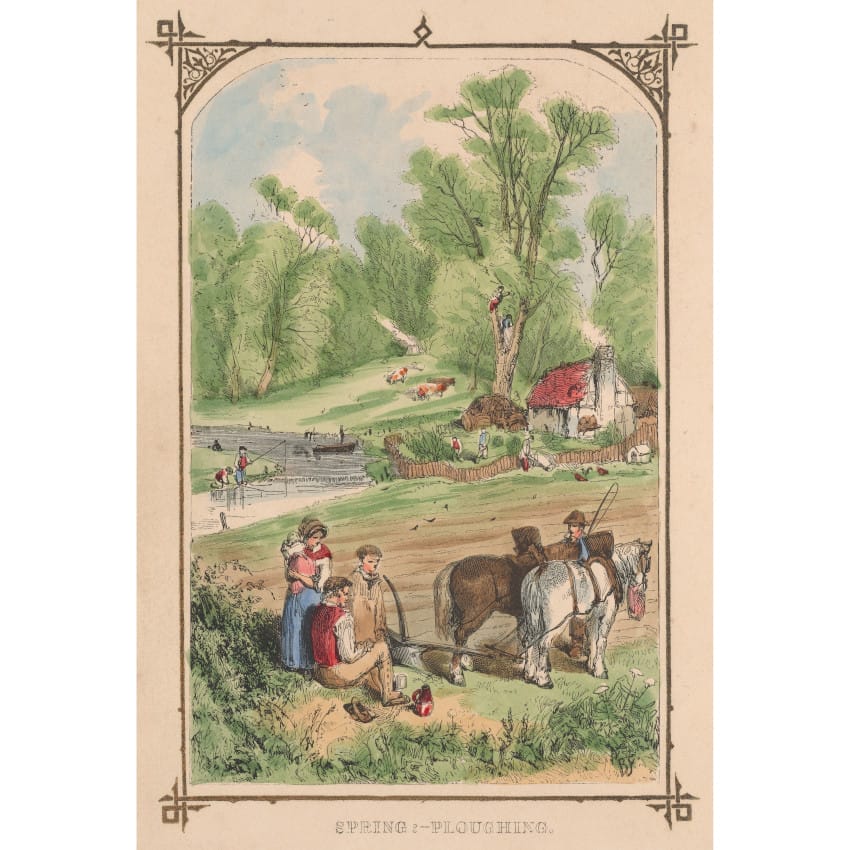 Illustration of a country scene from 1847