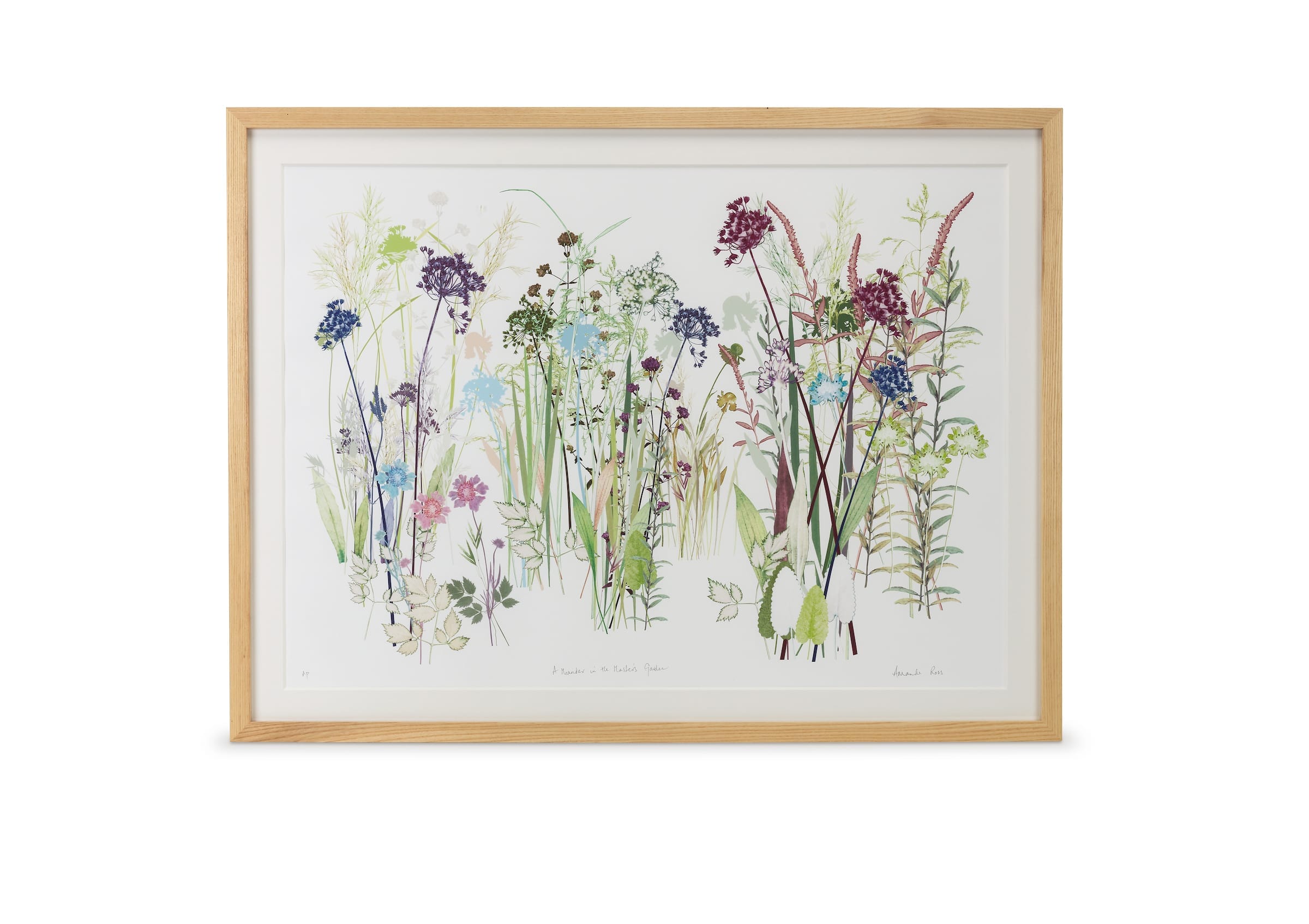 Framed painting of flowers