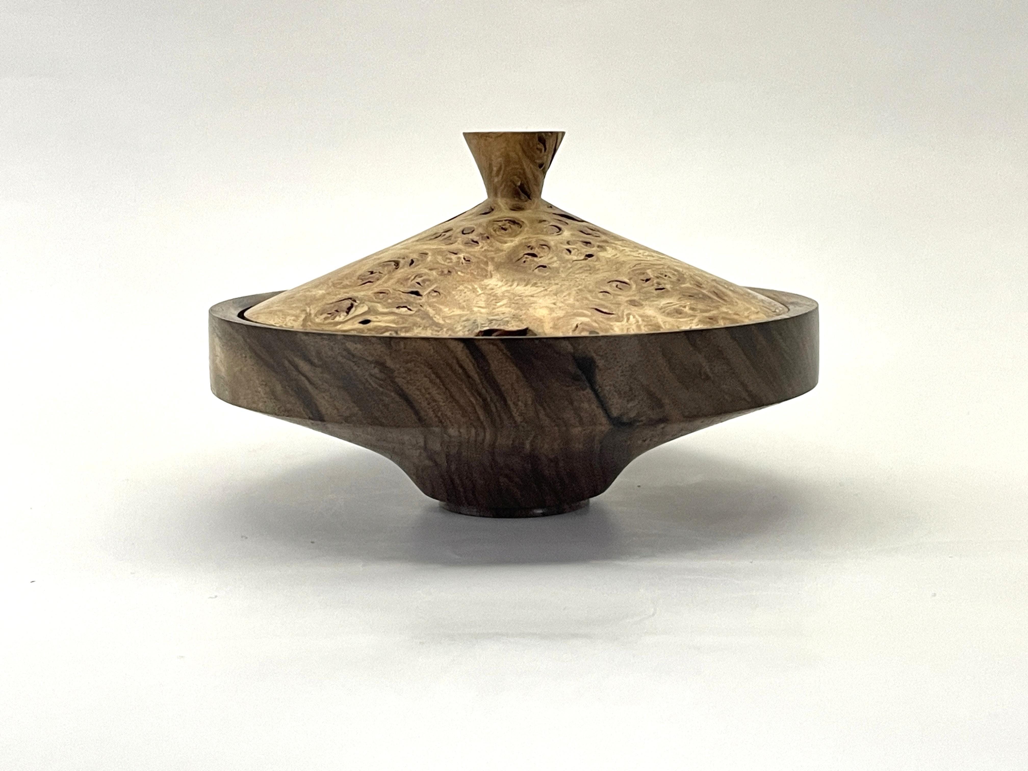 Wooden spinning-top like sculpture