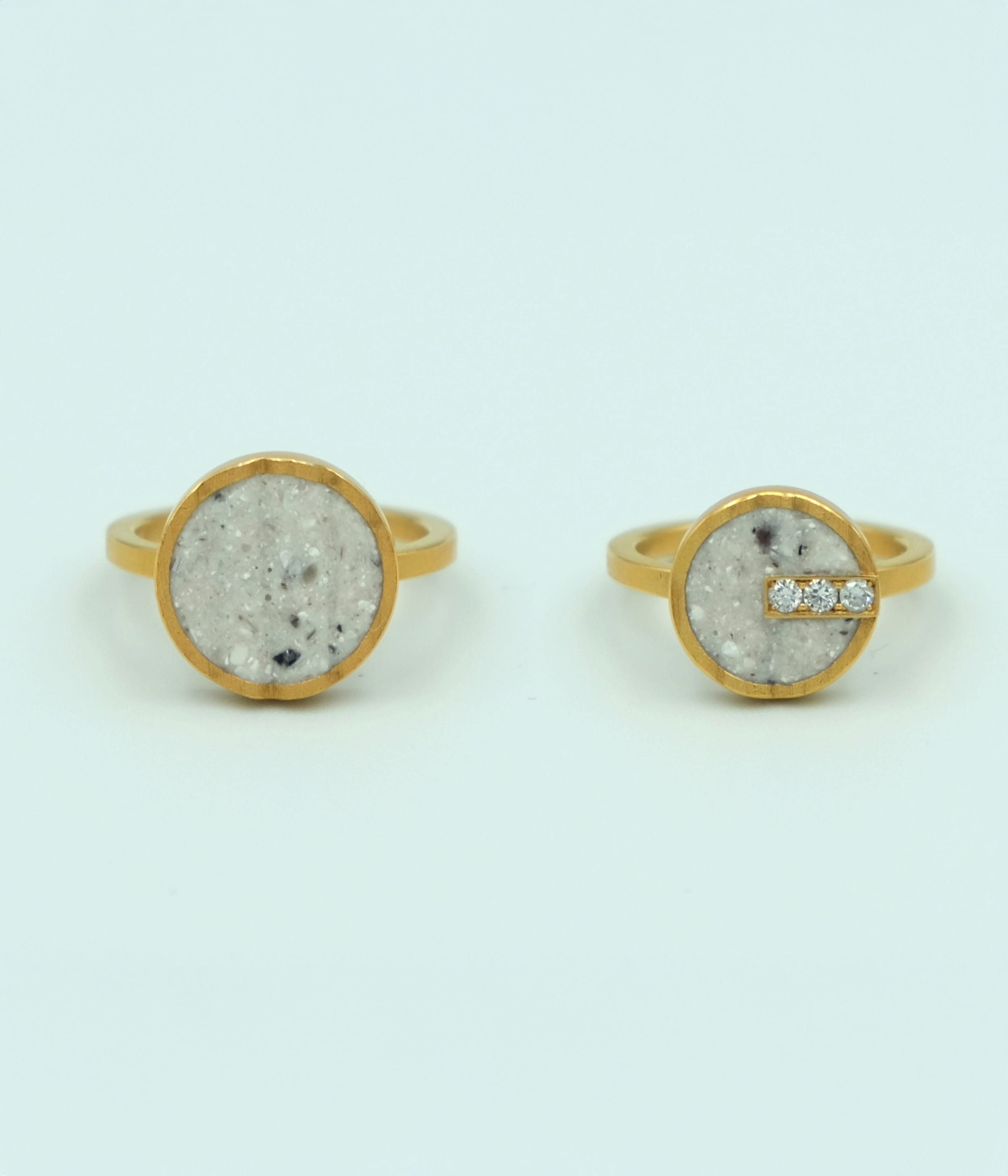 Two gorgeous gold and gemstone rings.