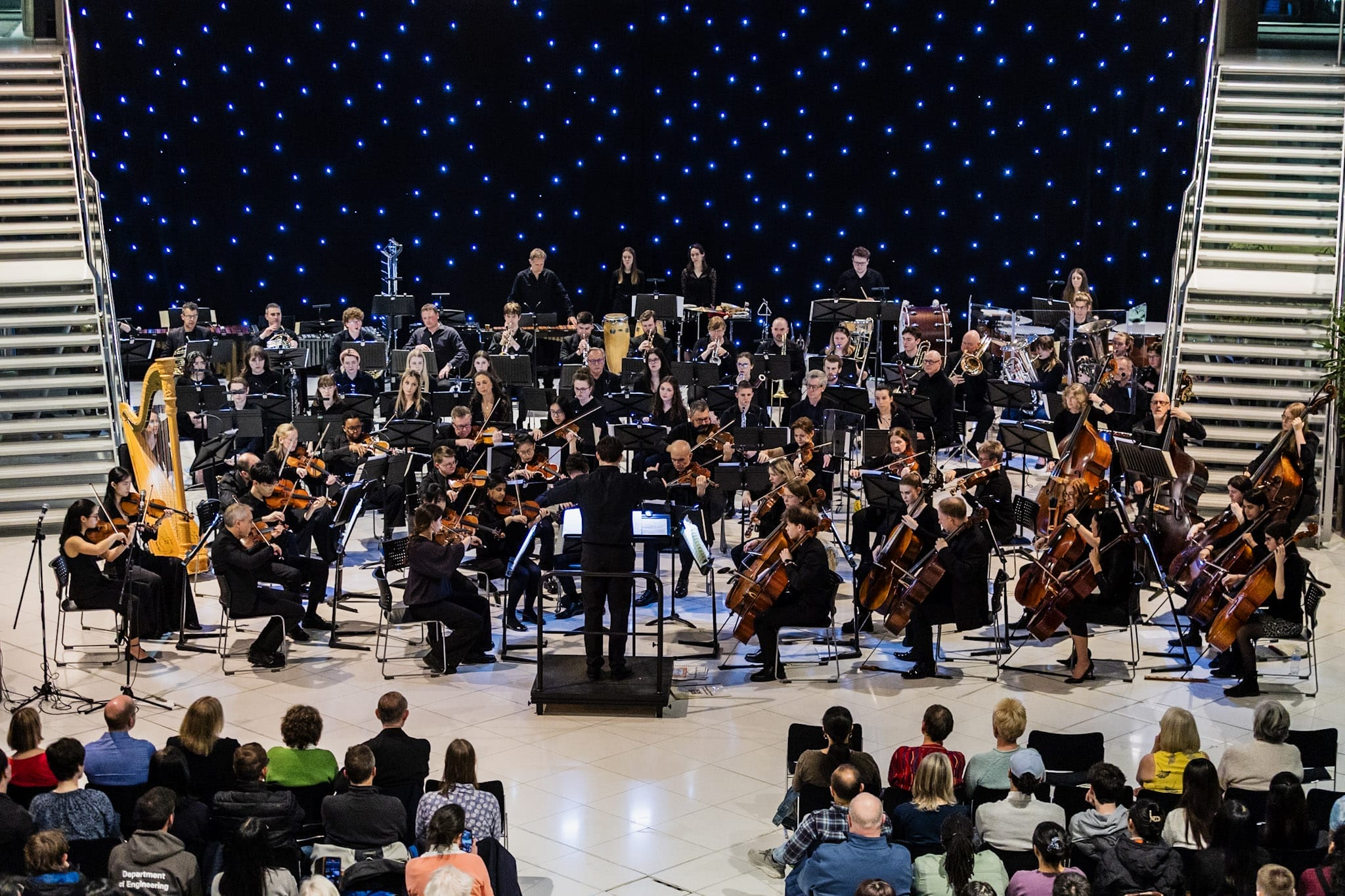 University Orchestra perform in front of an audience.