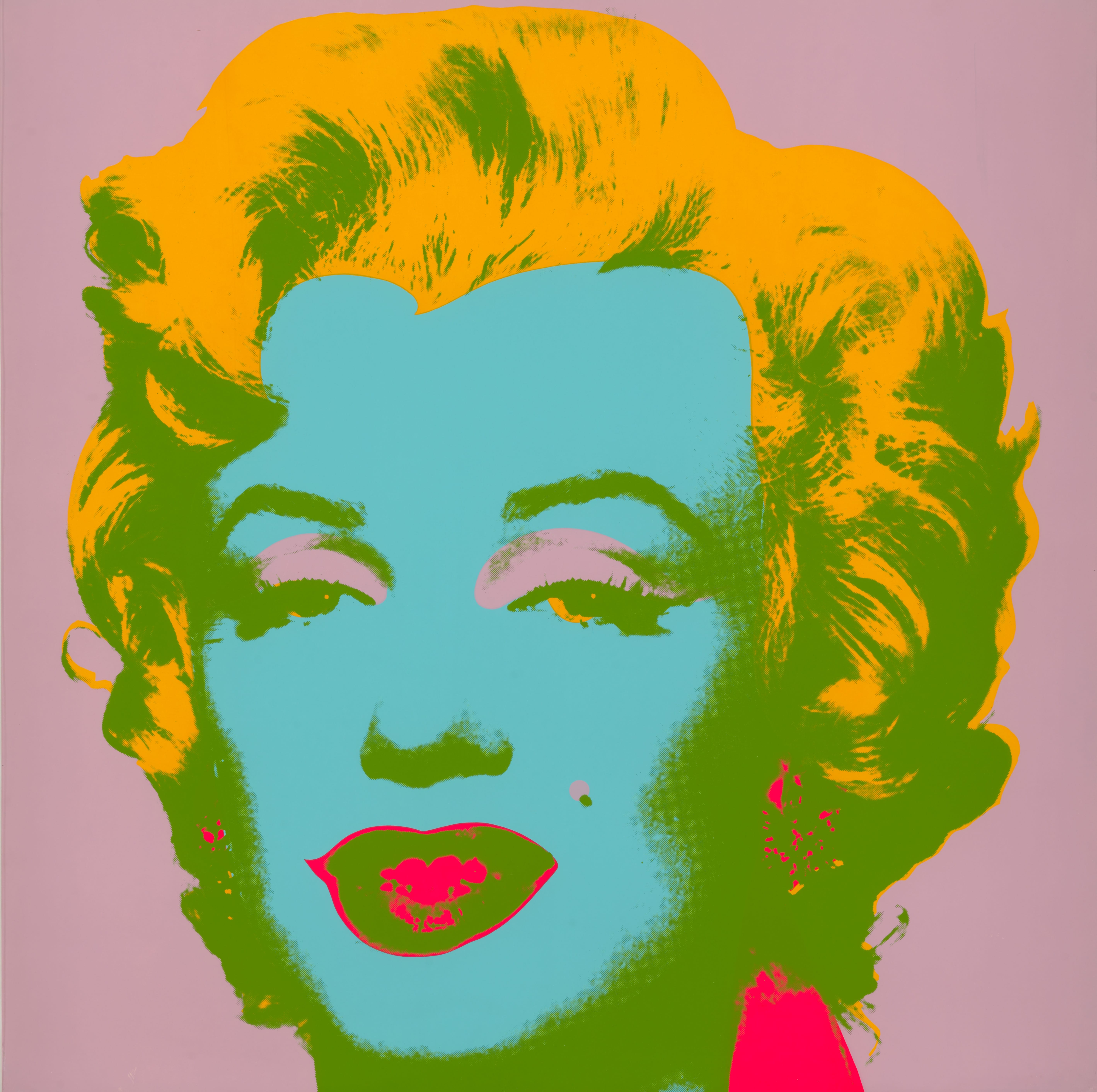 No Title, Andy Warhol, 1967. A portrait of Marilyn Monroe created in a pop art style.