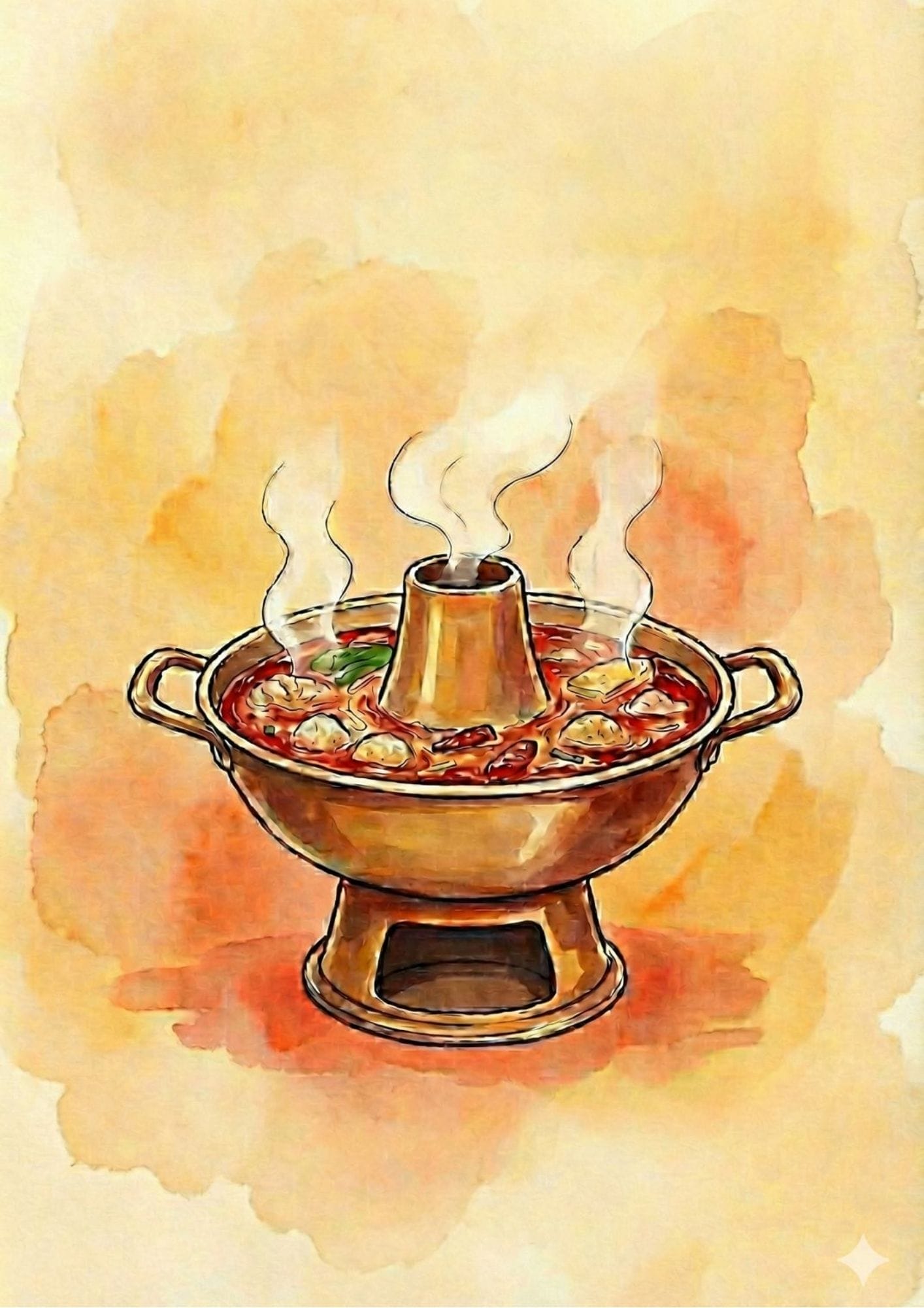 An illustration of a Chinese Hot Pot.